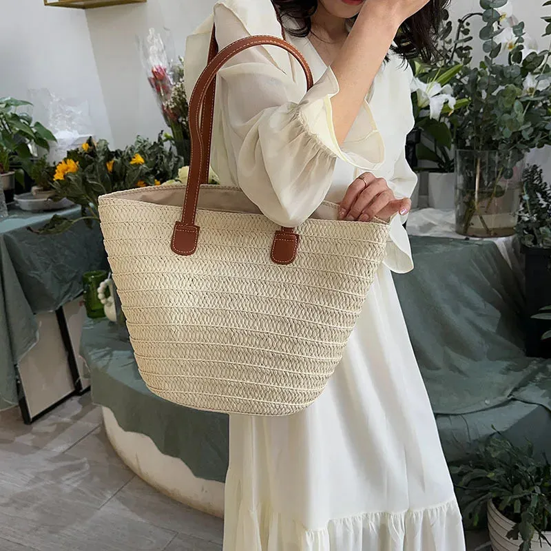 Veloria™ Woven Straw Tote