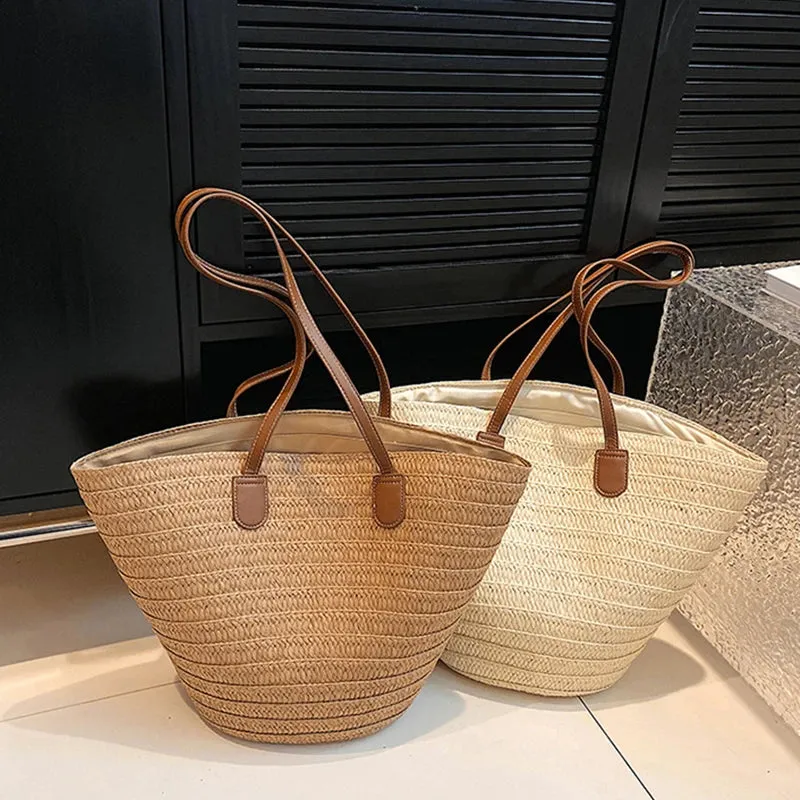 Veloria™ Woven Straw Tote