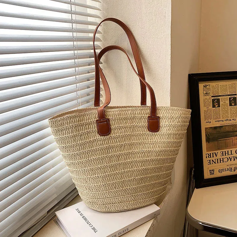 Veloria™ Woven Straw Tote