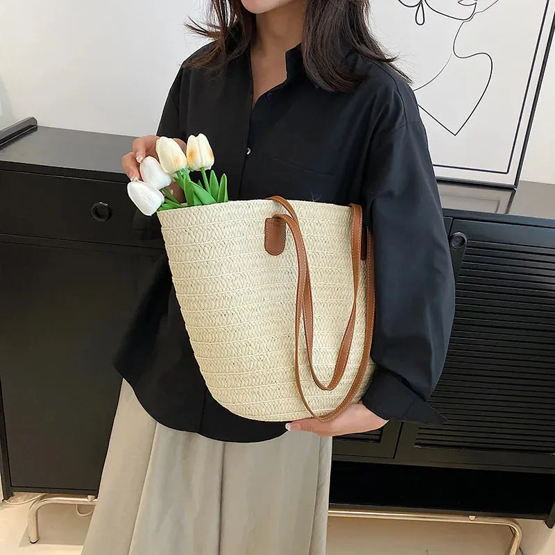 Veloria™ Woven Straw Tote