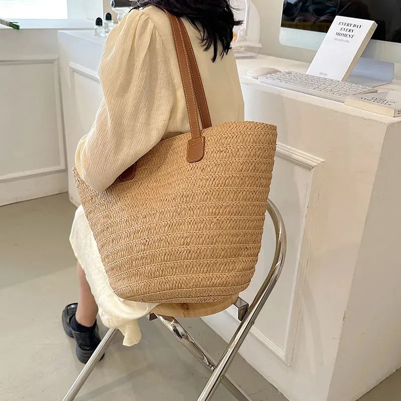 Veloria™ Woven Straw Tote