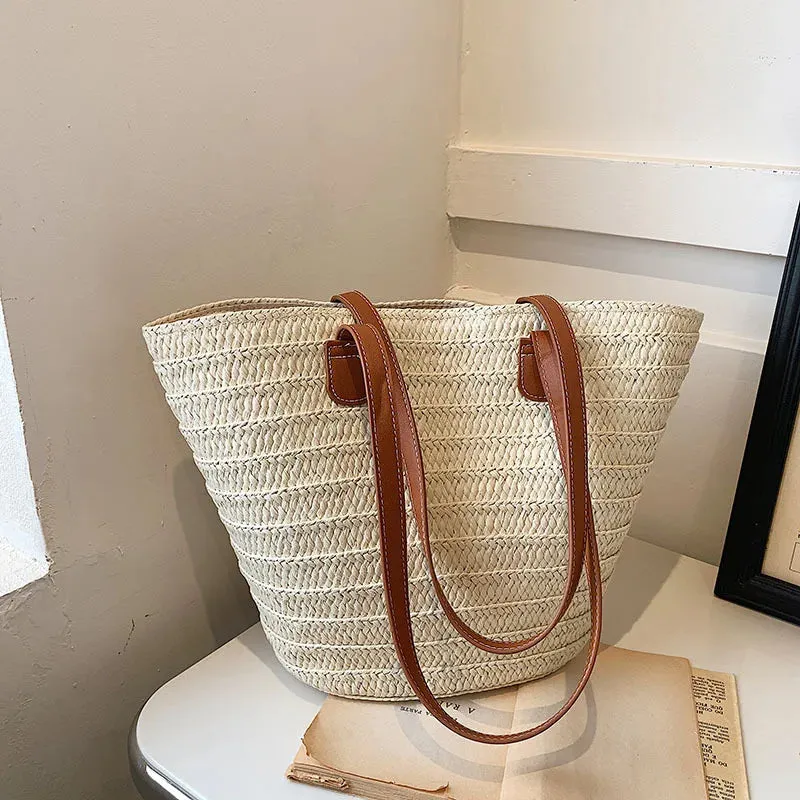 Veloria™ Woven Straw Tote