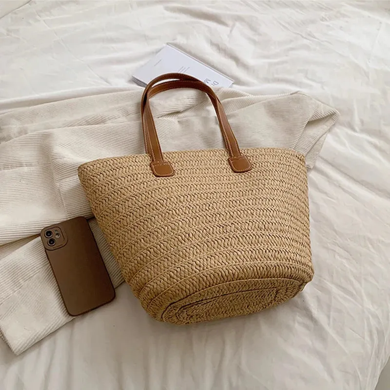 Veloria™ Woven Straw Tote