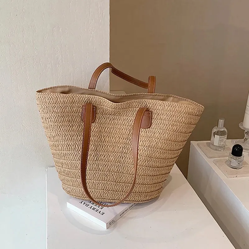 Veloria™ Woven Straw Tote