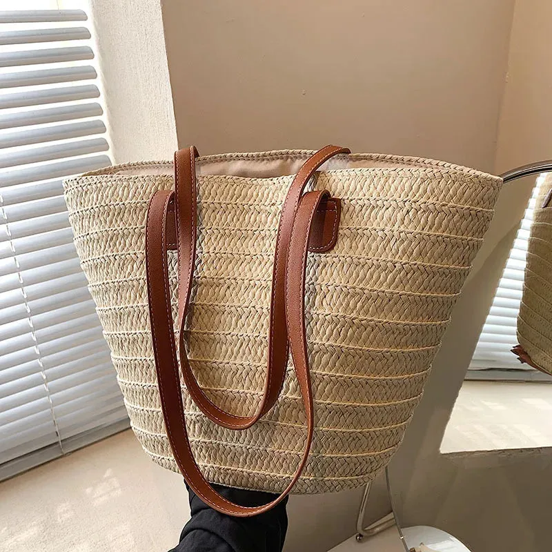 Veloria™ Woven Straw Tote