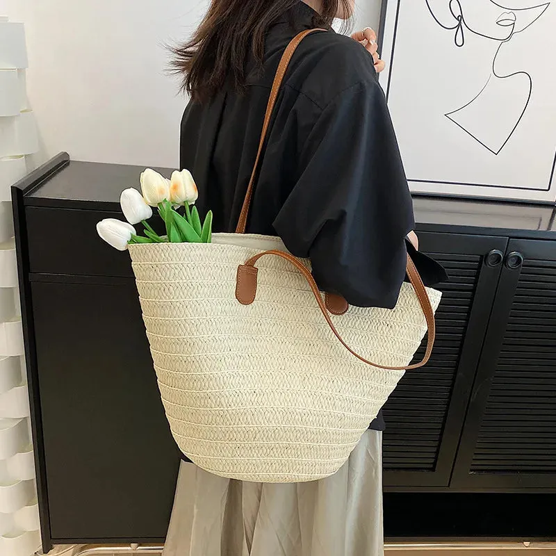 Veloria™ Woven Straw Tote