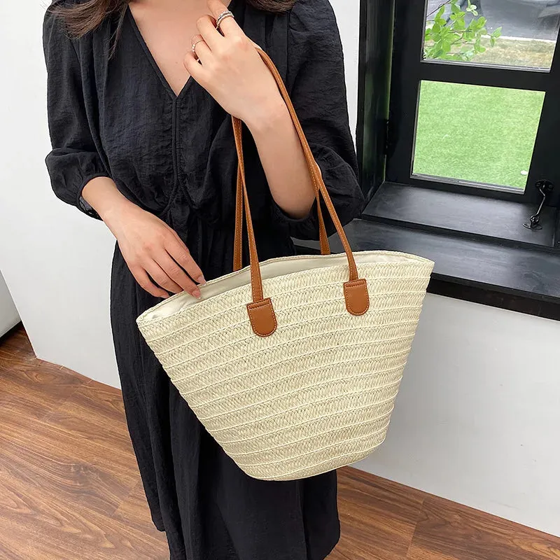 Veloria™ Woven Straw Tote