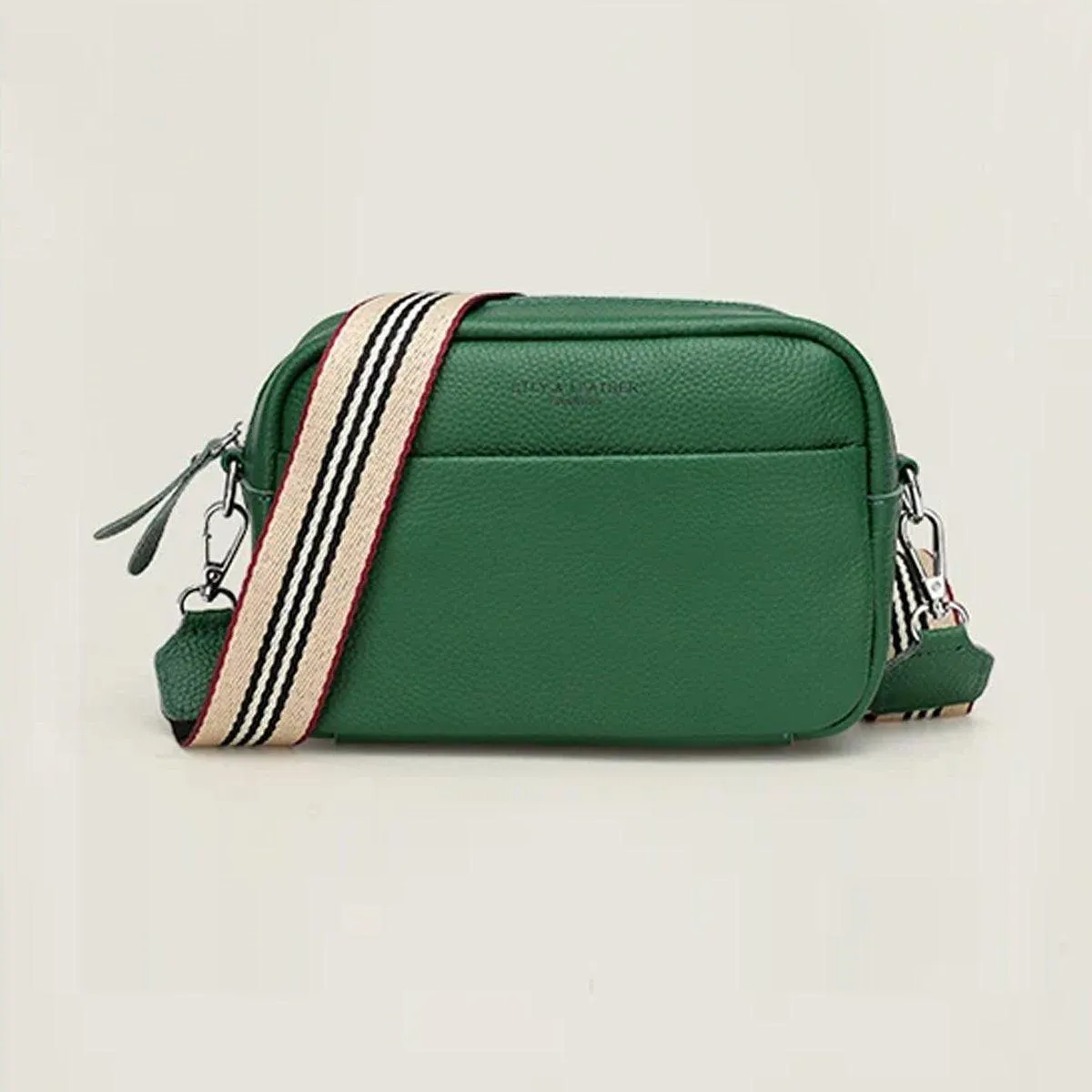Wide Shoulder Strap Crossbody Fashion Handbag Small Green Square Bag for Women