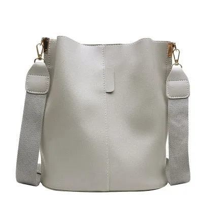 Women's bucket shoulder bag, large capacity, vintage, matte, faux leather, women's tote bag,handbags, black for women