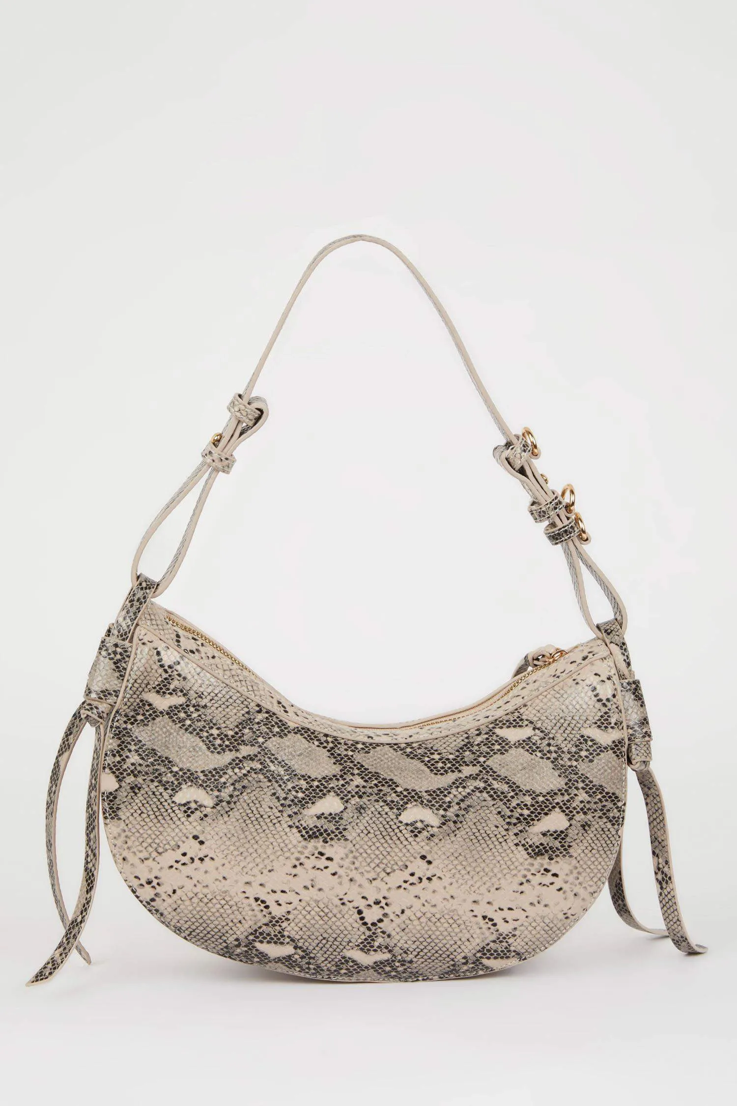 Women's Faux Leather Snake Skin Patterned Shoulder Bag
