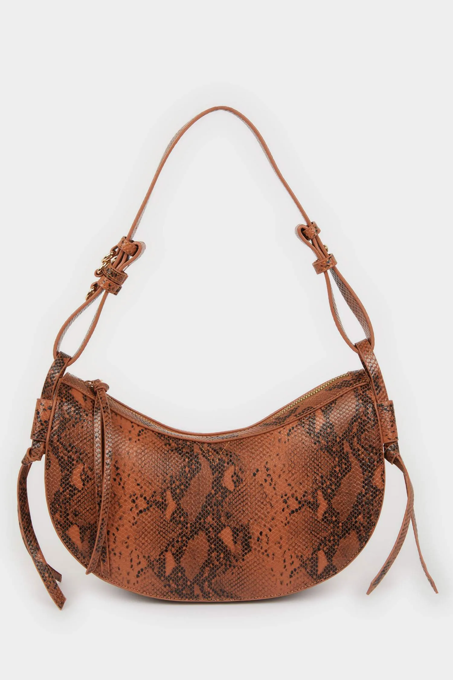 Women's Faux Leather Snake Skin Patterned Shoulder Bag