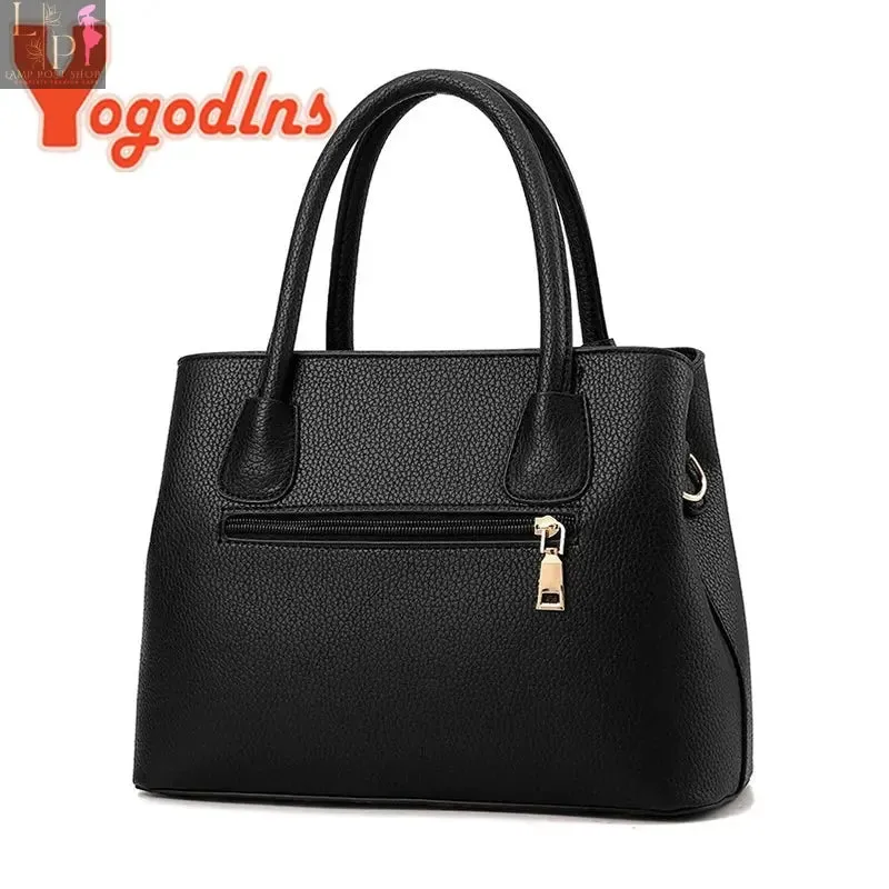 Yogodlns Famous Designer Brand Bags Women Leather Handbags Luxury Ladies Hand Bags Purse Fashion Shoulder Bags