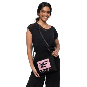 Young Elite Black Crossbody Bag Stylish Yellow Design Premium Quality