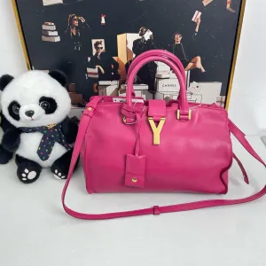 YSL Cabas Chyc Two-Way Bag in Pink Leather - Pre-Loved